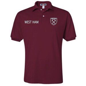West Ham red and light blue polo men
